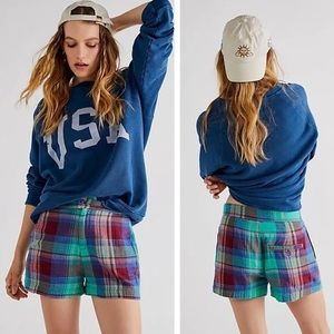 NWT Free People ISLA PLAID shorts — women’s size 8  //  $88